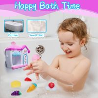AugToy Bath Toys for Toddlers 3-5 Years, Ice Cream Foam Maker Bath Toys for Kids Ages 4-8, Bubble Pretend Cake Play Set Bathtub Toys Age 3 4 5 Year Old Girls Boys Holiday Birthday Gifts Idea - Image 2