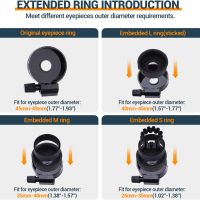 LAKWAR Telescope Phone Adapter, Universal Cell Phone Mount Compatible Binoculars, Monocular, Microscope, Spotting Scope, Telescope, Smartphone Holder Clip Bracket Fits Almost of Mobile Phones - Image 3
