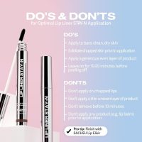 Sacheu Lip Liner STAY-N Peel Off Lip Stain — Long Lasting Matte Lip Tattoo Transfer Proof Lipstain Infused with Hyaluronic Acid & Vitamin E for All Skin Types — Vegan & Cruelty-Free, p-INKED - Image 6