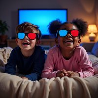 1Pc Red and Blue 3D Glasses,3D Viewing Glasses,Universal TV Movie Dimensional Video Frame,DVD Game 3D Style,Televisions and Video Accessories - Image 8