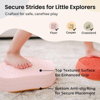 Tiny Land Stepping Stones for Kids, 5pcs Non-Slip Toddler Stepping Stones, Sensory Stepping Stones for Promoting Toddler's Balance & Coordination Skills, Stepping Stones for Toddlers 3-5 - Image 3