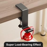 Headphone Stand Hanger Holder, Under Desk Aluminum Alloy Headset Stand with Fit for Gaming PC Accessories,Under Desk Clamp Hook Mount Suitable for Xbox/PS4 Controller, Office, Computer Desk (Black) - Image 7