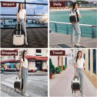 Laptop Backpack for Women Bag - 15.6 inch Work Travel Backpack with USB Charger College Bookbag Waterproof Business Computer Backpack Anti-theft Casual Backpacks for Nurse Teacher Beige Black Brown - Image 6