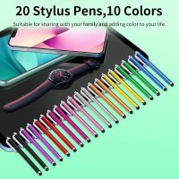 20 Pack Stylus Pen,Stylus Pen for Touchscreen High Precision and Sensitivity for Everyday Writing/Drawing,Universal Stylus Compatible with All Touch Screens,10 Colors - Image 6