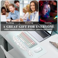 Gel Cloud Keyboard and Mouse Wrist Rest, Cute Wrist Support and Arm Support Keyboard Rest for Keyboard and Mouse Typing Pain Relief，Suitable for Office/Computer/Laptop/Gaming（White） - Image 7