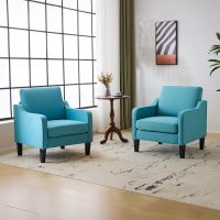 VINGLI Accent Chairs for Living Room Mid Century Modern Chair Sofa Chair Upholstered Arm Chair with Scooped Arms for Bedroom, Apartment, Office, Studio, Waiting Room, Play Room - Image 7
