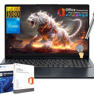 Lenovo IdeaPad Business Laptop with Lifetime Office License, 15.6" FHD Touchscreen, Intel 10-Core i5-1235U, 24GB RAM, 1TB SSD, Windows 11 Pro, Numeric Keypad, Wi-Fi 6, w/Stylus Pen