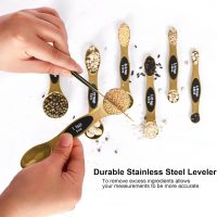 Magnetic Measuring Spoons Set Stainless Steel with Leveler, Stackable Metal Tablespoon Measure Spoon for Baking, Measuring Cups and Spoon Set Kitchen Gadgets Apartment Essentials Fits in Spice Jars - Image 4