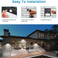 Solar Lights Outdoor [6Pack/3Modes], Solar Security Lights Solar Motion Sensor Lights Waterproof Outdoor Lights for Garden Fence Patio Garage - Image 6