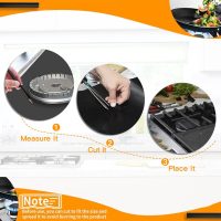 Stove Top Covers For Gas Stove Non-Stick Stove Guards for Kitchen Cooking Gas Range Protector Fit for Samsung Range Stove Mat Dishwasher Safe,Easy To Clean, 2pcs Gap Cover Included - Image 3