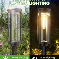 Bright Solar Pathway Lights Outdoor, 8 Pack Solar Powered Garden Lights Waterproof IP65, Auto On/Off Outdoor Light for Lawn Patio Walkway Driveway Decor Landscape Lighting - Image 5