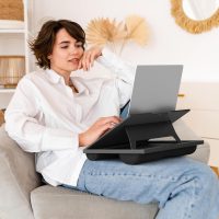 Adjustable Laptop Stand with 8 Angles - Dual Cushion Desk for Sofa, Bed, Car or Work Table by HUANUO - Image 7