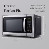 Farberware Countertop 1000 Watts 1.2 cu ft-Smart Sensor Microwave Oven with LED Lighting and Child Lock-Perfect for Apartments and Dorms-Easy Clean Black Interior, Stainless Steel - Image 4