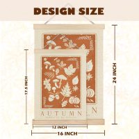 LUVADIAN Fall Wall Decor, Autumn Decor Poster, Neutral Autumn Poster Hanger Frame, Fall Wall Art Posters, Falsl Decorations for Home, Farmhouse Falls Decorations, 12x16 Inches - Image 5