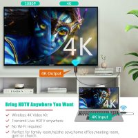 Wireless HDMI ExtenderTransmitter and Receiver, Portable 4K Wireless HDMI Kit, Plug & Play, Support 2.4/5GHz for Streaming Video and Audio from Laptop/PC/TV Box to Monitor/Projector - Image 5
