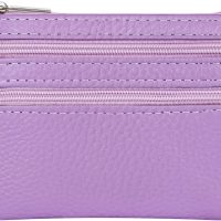 Genuine Leather Coin Purse Keychain Wallet with Zip Closure, Premium Small Pocket Organizer for Women - Image 2