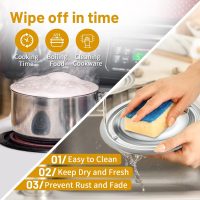 4-Piece Drip Pans Set - Compatible with GE Stoves - Chrome Finish Electric Stove Burner Drip Pans - 2 x 6inch, 2 x 8inch Stove Drip Pans - GE Stove Drip - Image 5