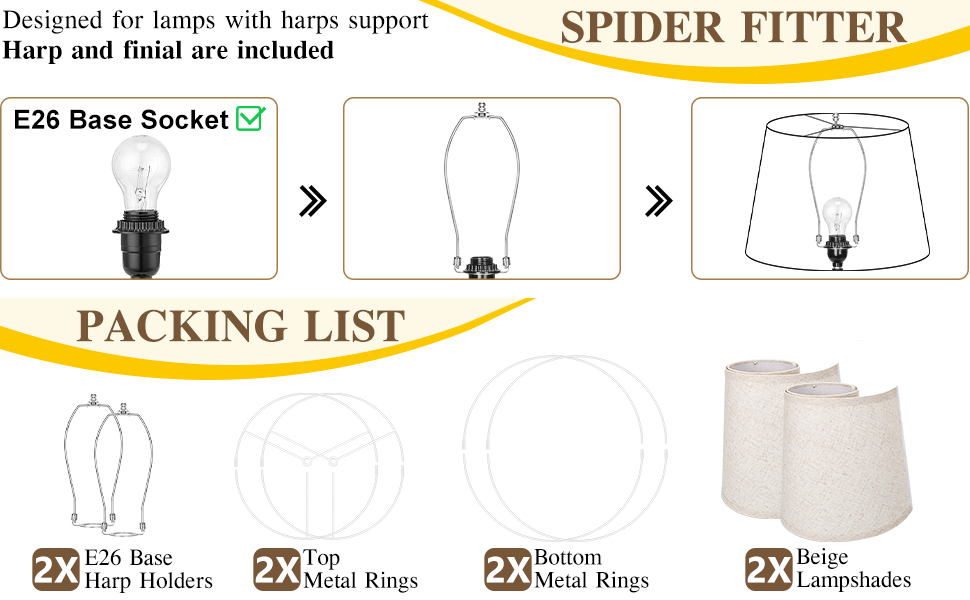 Beige Lamp Shades for Table Lamps