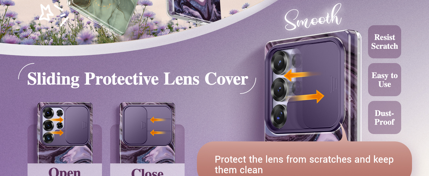 Compatible with samsung galaxy s25 ultra case 6.9 with slide camera cover