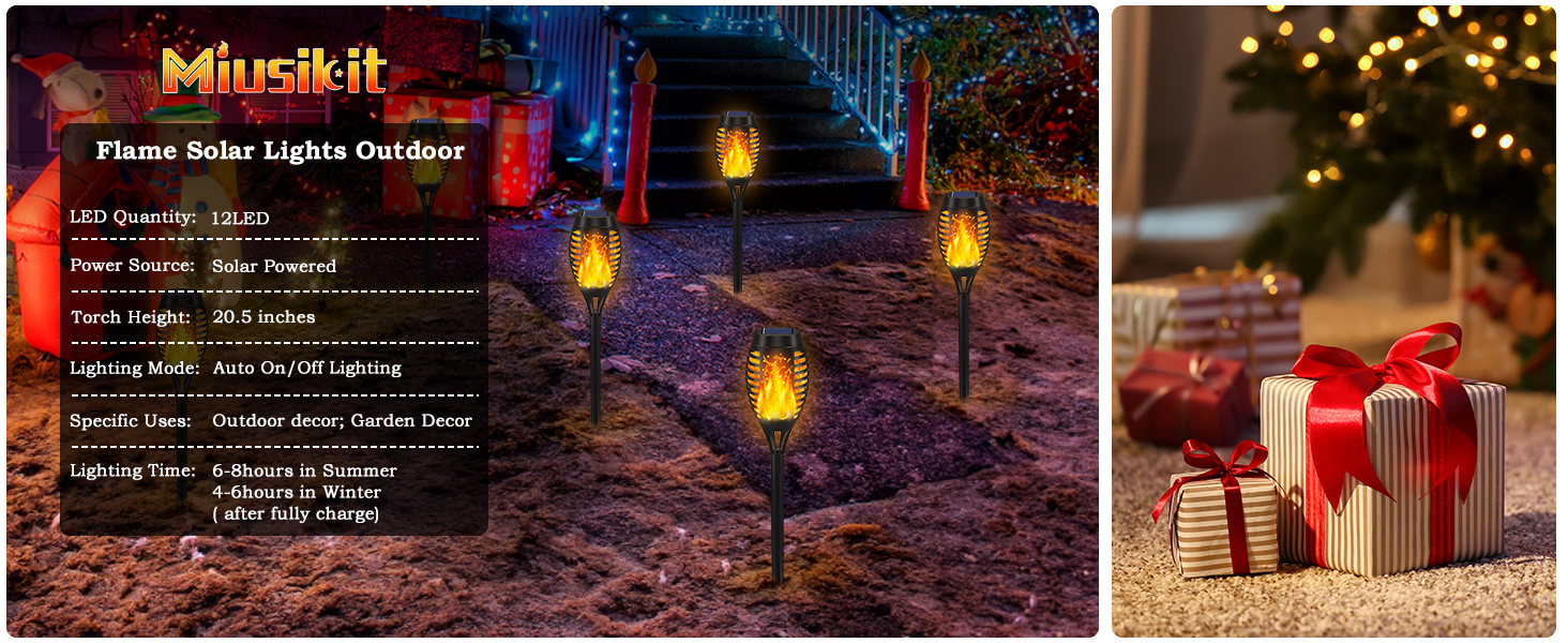 Solar Flame Torch Lights