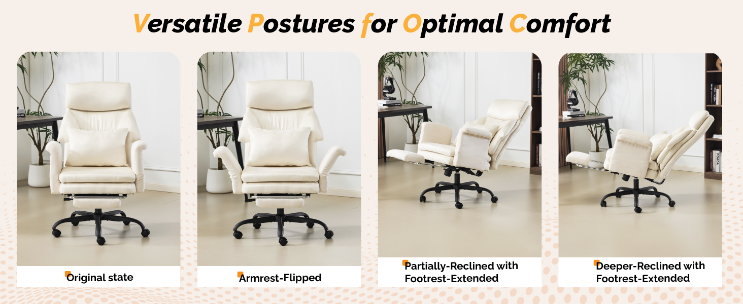 ergonomic chair with foot rest