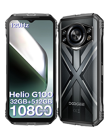 DOOGEE Scyber Pro Rugged Phone, 10800mAh Android 14 Rugged Smartphone, 32GB+512GB, Helio G100 Octa