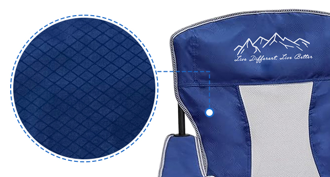 foldable mesh camping chair blue