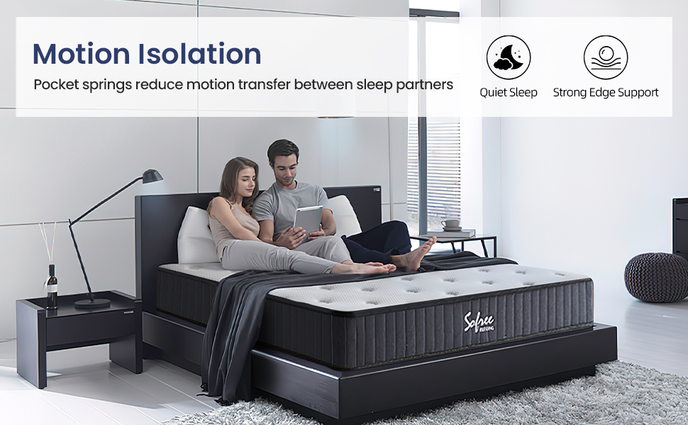 pocket spring mattress for motion isolation