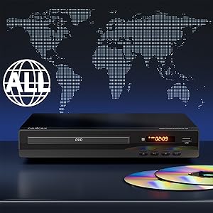 Nodrax FlexaPlay Multi-Region DVD Player Plays DVDs from All Regions (1-6) 