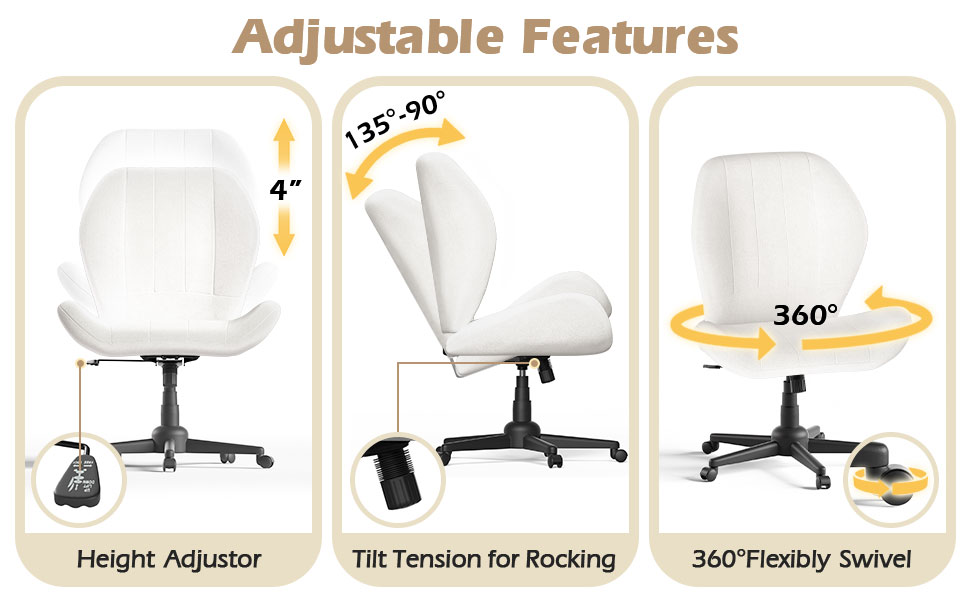 adjustable vanity chair