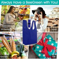 Brown Reusable Grocery Bags Foldable Polyester, Cute Animal Flower Geometry Pattern Reusable Shopping Bags Extra Large 51LBS Heavy Duty, Machine Washable Reusable Bags for Groceries - Image 7