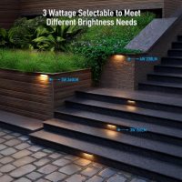 LEONLITE 8-Pack 7 Inch LED Hardscape Lighting, Update Retaining Wall Lights, LED Landscape Lighting, 12-24V AC/DC Paver Light Low Voltage, 3W/4W/5W Dimmable Outdoor Step Lights, 2700K Soft White, ETL - Image 2