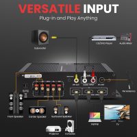 Pyle 100W 5 Channel Audio Amplifier - Wireless Bluetooth Home Theater Power Stereo Receiver with Surround Sound w/HDMI, AUX, FM Antenna, Subwoofer Speaker Input, 12V Adapter - PFA540BT.6 - Image 4
