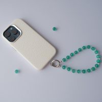 Phone Charm - Cute Pink Cat's Eye Beads Cell Phone Lanyard for Women, Anti - Theft Wrist Strap Fits Most Smartphones & Keys, No - Port - Blocking Design - Image 2