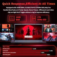 15.6''Gaming Laptop Intel Core i7-9750H (6C/12T) 16GB DDR4 RAM 1TB NVMe SSD Laptop,Intel UHD Graphics 630 Win11 Pro PC,1920 * 1080 FHD IPS Display,BT4.2,WiFi 5,Type_C,6000Mah Battery (16G+1TB) - Image 4