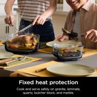Ninja Crispi 4-in-1 Portable Glass Air Fryer Cooking System, 1500W, 4QT & 6-Cup TempWare Glass Containers with Storage Lids, Microwave, Freezer & Dishwasher Safe, Cyberspace Gray, FN101GY - Image 9
