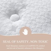 Sleepmax Firm Queen Mattress 14 Inch - Hotel-Collection Hybrid Mattress Pain Relief - Extra Lumbar & Hip Support - Deep Sleep Bed in a Box - Fiberglass-Free, CertiPUR-US Certified, 365-Night Trial - Image 3