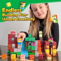 100PCS Magnetic Blocks Magnetic Building Blocks Sensory Toys for Kids Ages 3-5 6-8 8-12 Kids Game Toys for 3+ Year Old Boys & Girls, 3 4 5 6 7 8 9 10 Year Old Boy Birthday Gifts - Image 6
