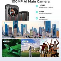 DOOGEE S119 (2025) Rugged Phone Unlocked,24GB+512GB/TF 2TB Android 14 Rugged Smartphone with 1.32" Rear Screen,10200mAh Battery/33W,6.72" FHD+,100MP+20MP Night Vision,NFC/Dual Unlock/3 Card Slot/OTG - Image 6