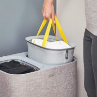 Joseph Joseph Tota 90 liter/23.8 gallon Laundry Hamper Separation Basket with lid, 2 Removable Washing Bags with Handles - Gray - Image 12