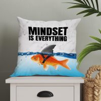 Inspirational Positive Gifts Pillow Covers 18x18, Mindset is Everything Decorative Throw Pillow Covers Pillowcases for Home Bedroom Living Room Decor - Image 3