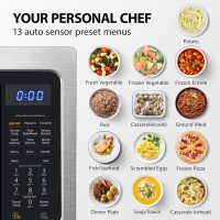 Toshiba Air Fryer Combo 4-in-1 Countertop Microwave Oven, Smart Sensor, Convection, Mute Function, Position Memory 13.6" Turntable, 1.5 Cu Ft, 1000W, Silver, ML-EC42P(SS) - Image 4