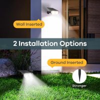 Linkind Solar Lights Outdoor Waterproof IP67, StarRay Dusk-to-Dawn Outdoor Solar Lights, 3 Lighting Modes Solar Spot Lights Outdoor for Garden, Yard, Landscape (Daylight, 2 Pack) - Image 4