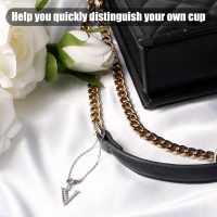 Letter Pendant for Stanley Cup, Rhinestones Pendant Alphabet Chain Personalized Identification Name ID Letter Handle Accessories for Water Bottle Tumbler Stanley Cup - Image 4