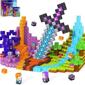 Magnetic Blocks Building Toys for 3 4 5 6 7 8 9 10 11 12 13 Year Old Boys Girls, Kids Magnetic Cubes Tiles Montessori Sensory Travel Magnet Toys Games Christmas Birthday Party Toddler Gifts