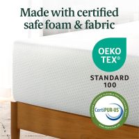 ZINUS 12 Inch Queen Green Tea Memory Foam Mattress [New Version], Fiberglass free, Medium Firm Feel, Zoned Pressure Relief, Certified Safe Foams & Fabric, Mattress in A Box - Image 6