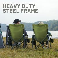 TIMBER RIDGE Oversized Folding Camping Chair High Back Heavy Duty for Adults Support up to 500lbs with Cup Holder, Side Pocket Cooler Bag - Image 5