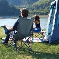 TIMBER RIDGE Oversized Folding Camping Chair Support 550 LBS, Heavy Duty Portable Chairs with Cup Holder Side Pocket for Lawn, Outdoor Picnic, Fishing, 2 Pack(Navy) - Image 2