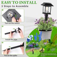Solar Lights Outdoor,12 Pack Waterproof Auto On/Off Solar Pathway Lights for Your Garden, Landscape, Path, Yard, Patio, Driveway,Walkway Decor - Image 5