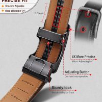 BULLIANT Men's Ratchet Belt 2 Pack-Click Leather Belt Adjustable for Men Gift 1 3/8-Cut for Perfect Fit - Image 3
